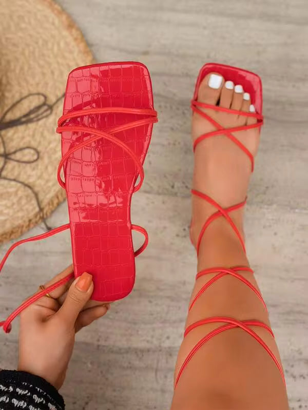 Flat Women Sandals, Open Toe Casual Strap Sexy Indoor/Outdoor Slippers,Summer Outfits